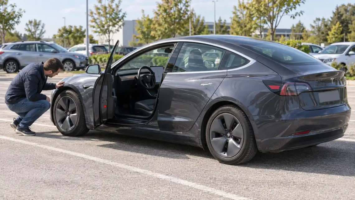 Oględziny używanej Tesli Model 3 przed zakupem